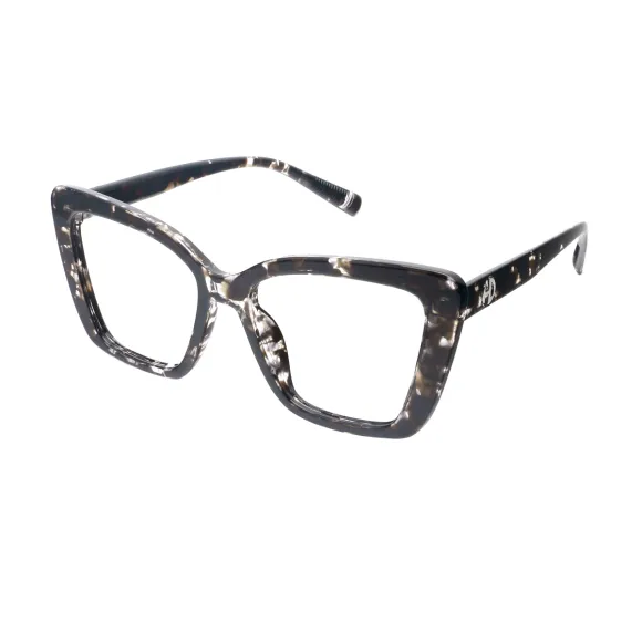 square white-demi eyeglasses